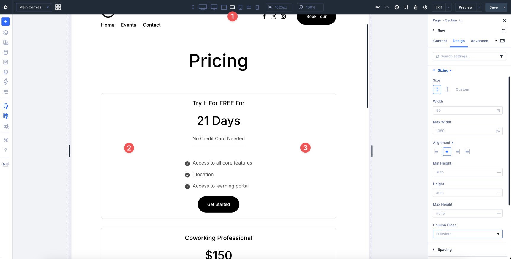 Extra white space in a responsive Divi 5 column layout