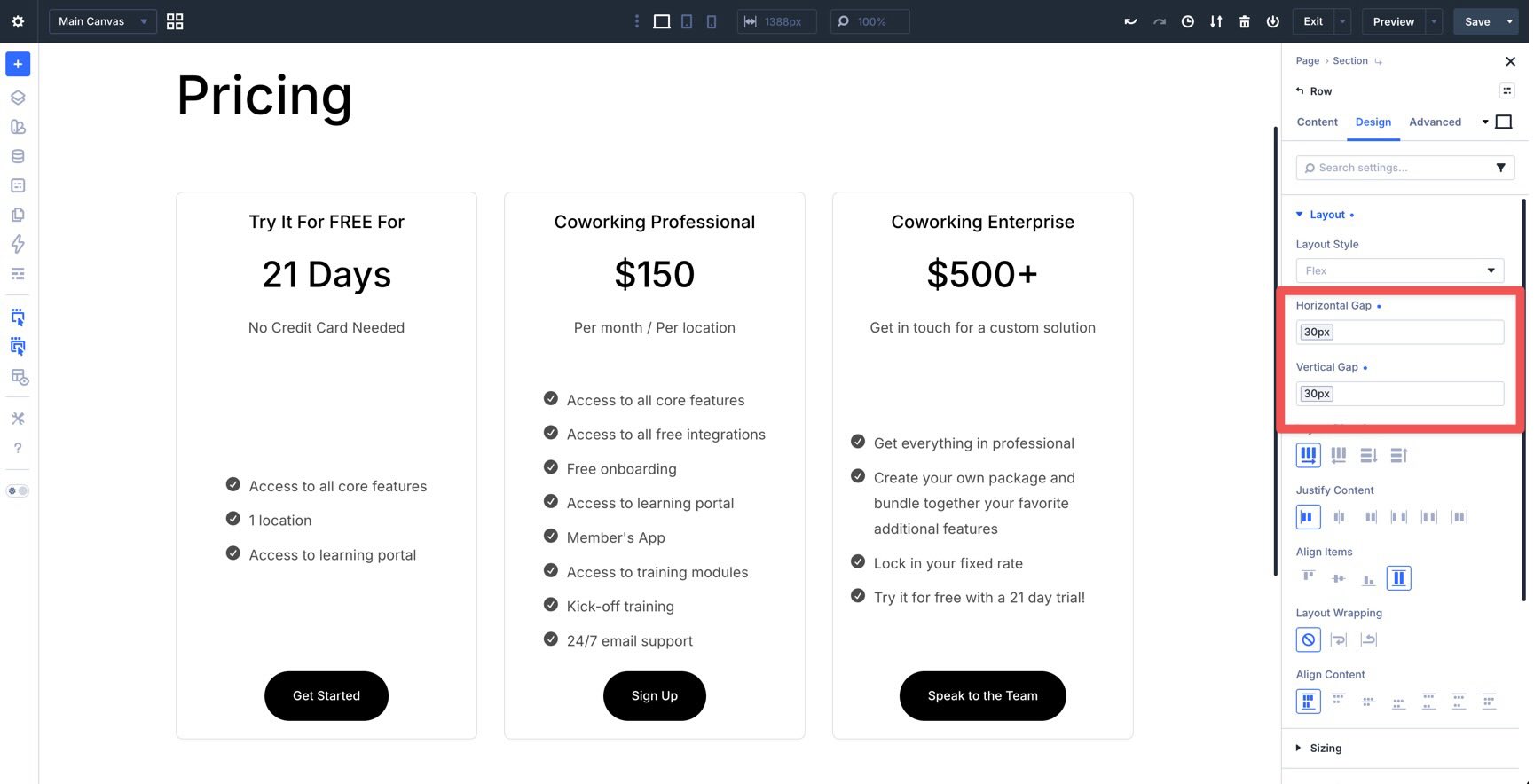 Control spacing with Gap settings in Divi 5