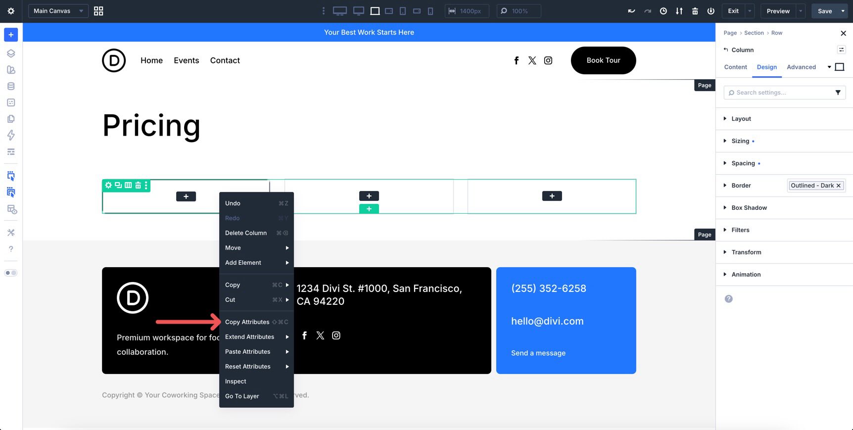 Copy Attributes in Divi 5