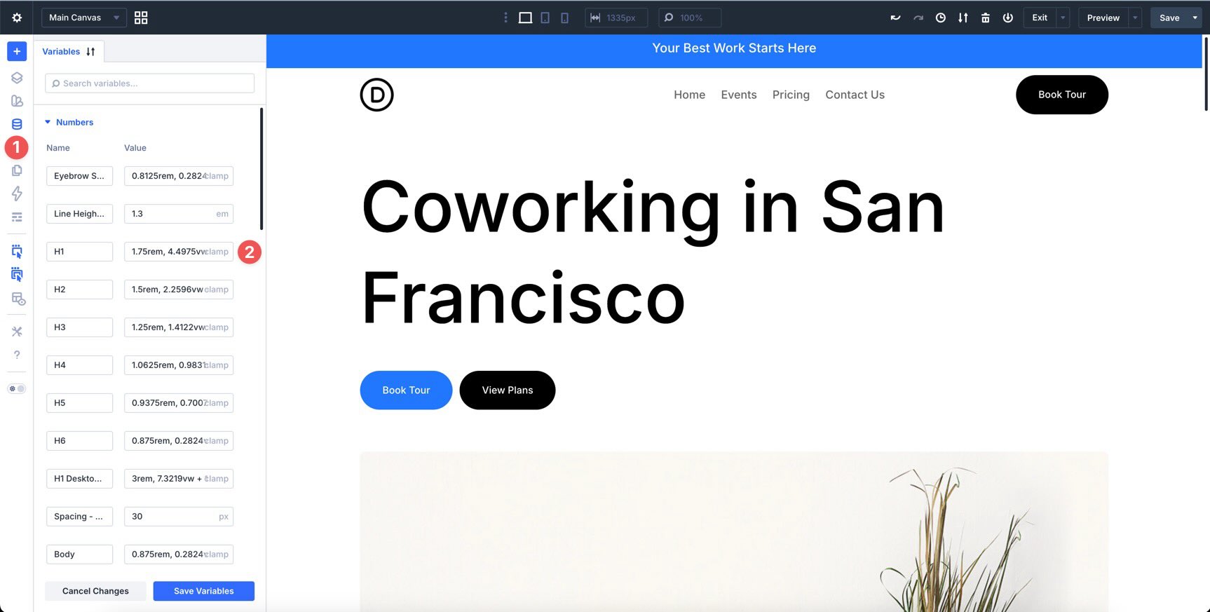 Design Variables in Divi 5