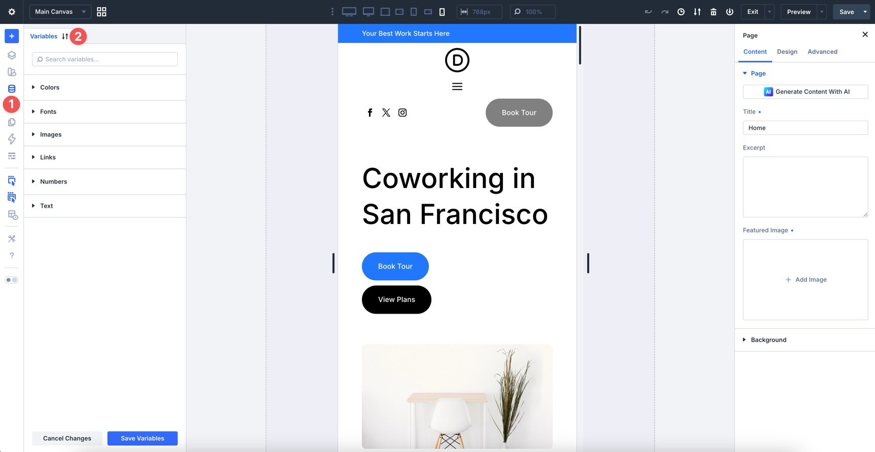 Design Variables in Divi 5