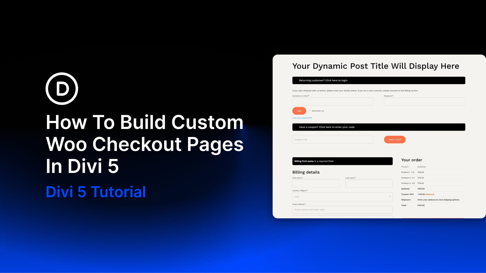 How To Build Custom Woo Checkout Pages In Divi 5