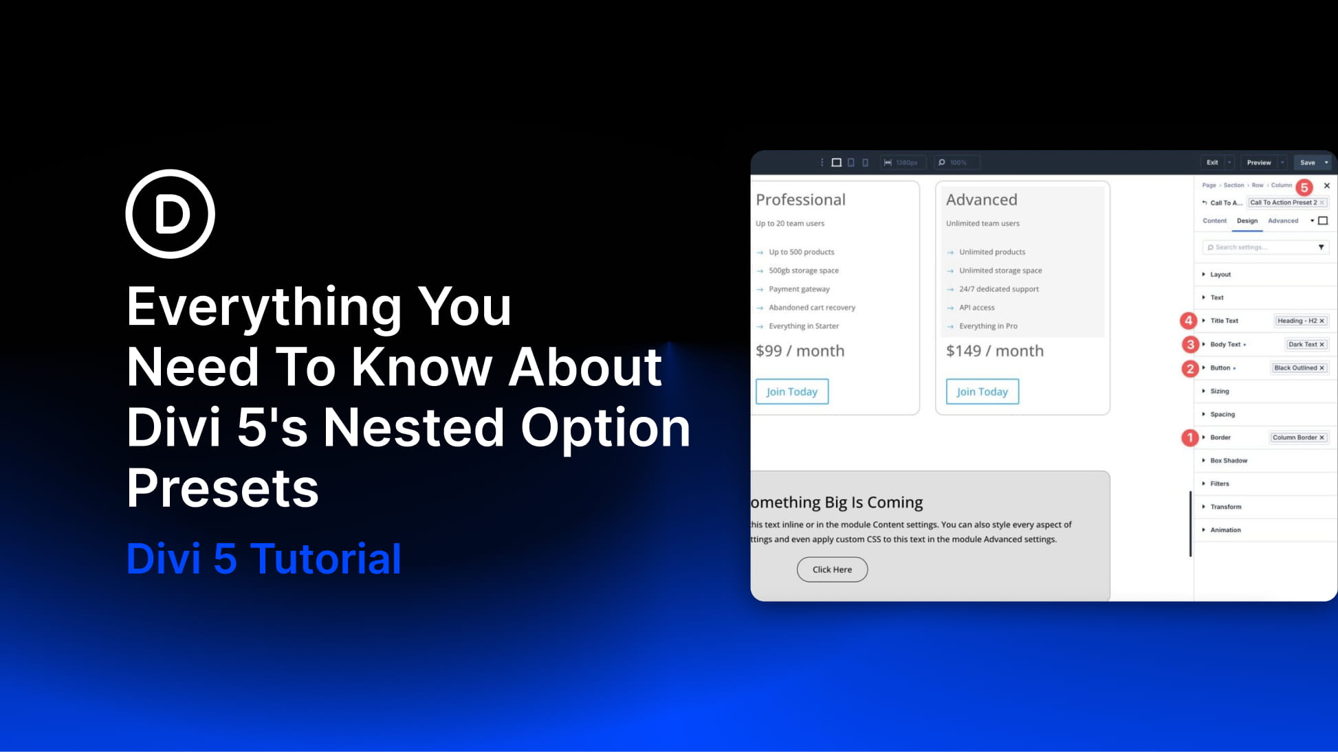 Everything You Need To Know About Divi 5’s Nested Option Presets