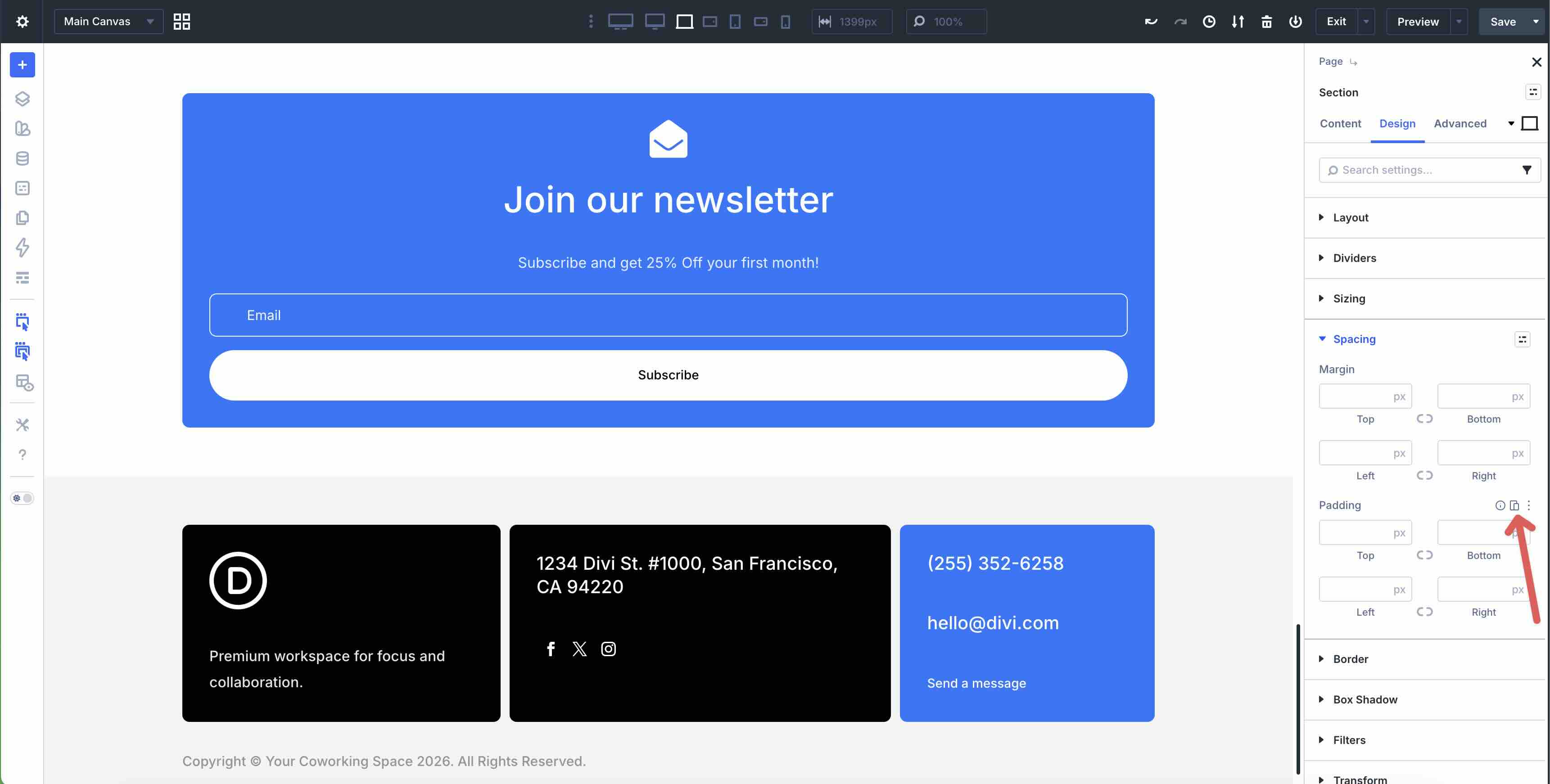 Open Edit Responsive Values in Divi 5