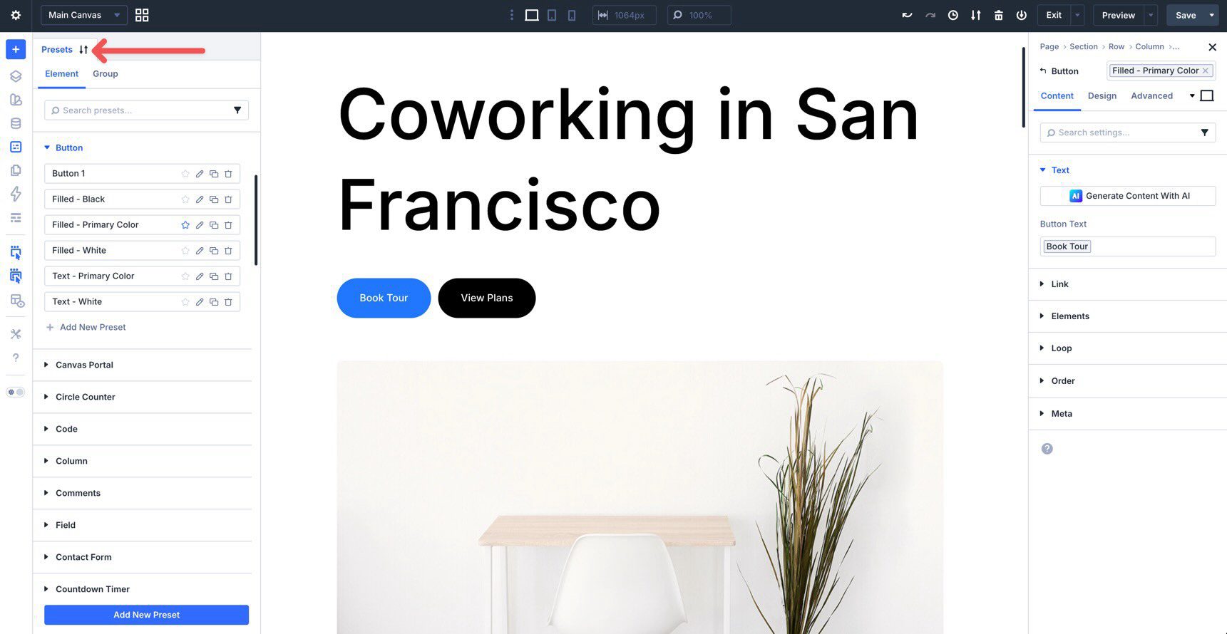 Import and export presets in the Divi 5 Preset Manager