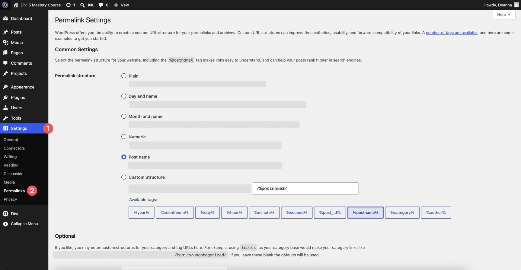 Flush WordPress permalinks before launch