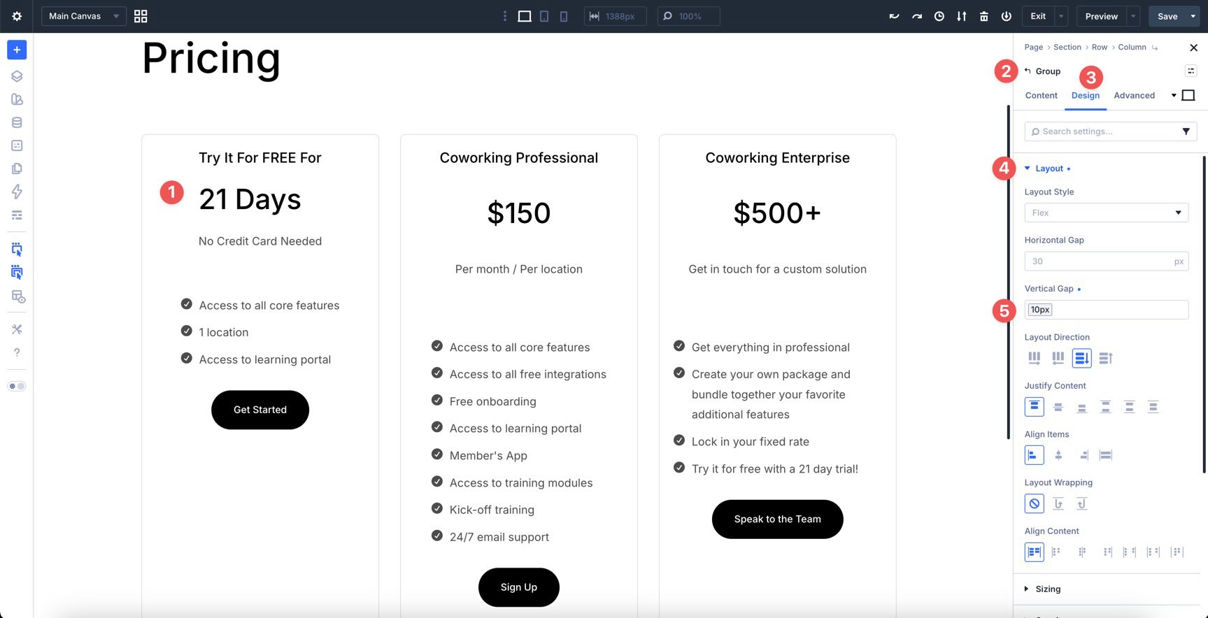 Use a spacing variable with Module Groups in Divi 5