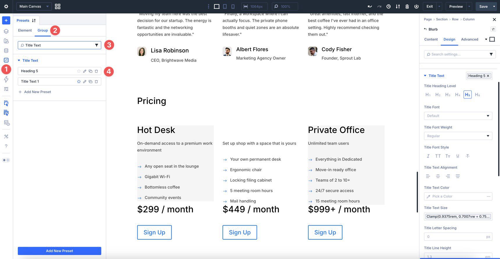New Option Group Preset in the Preset Manager
