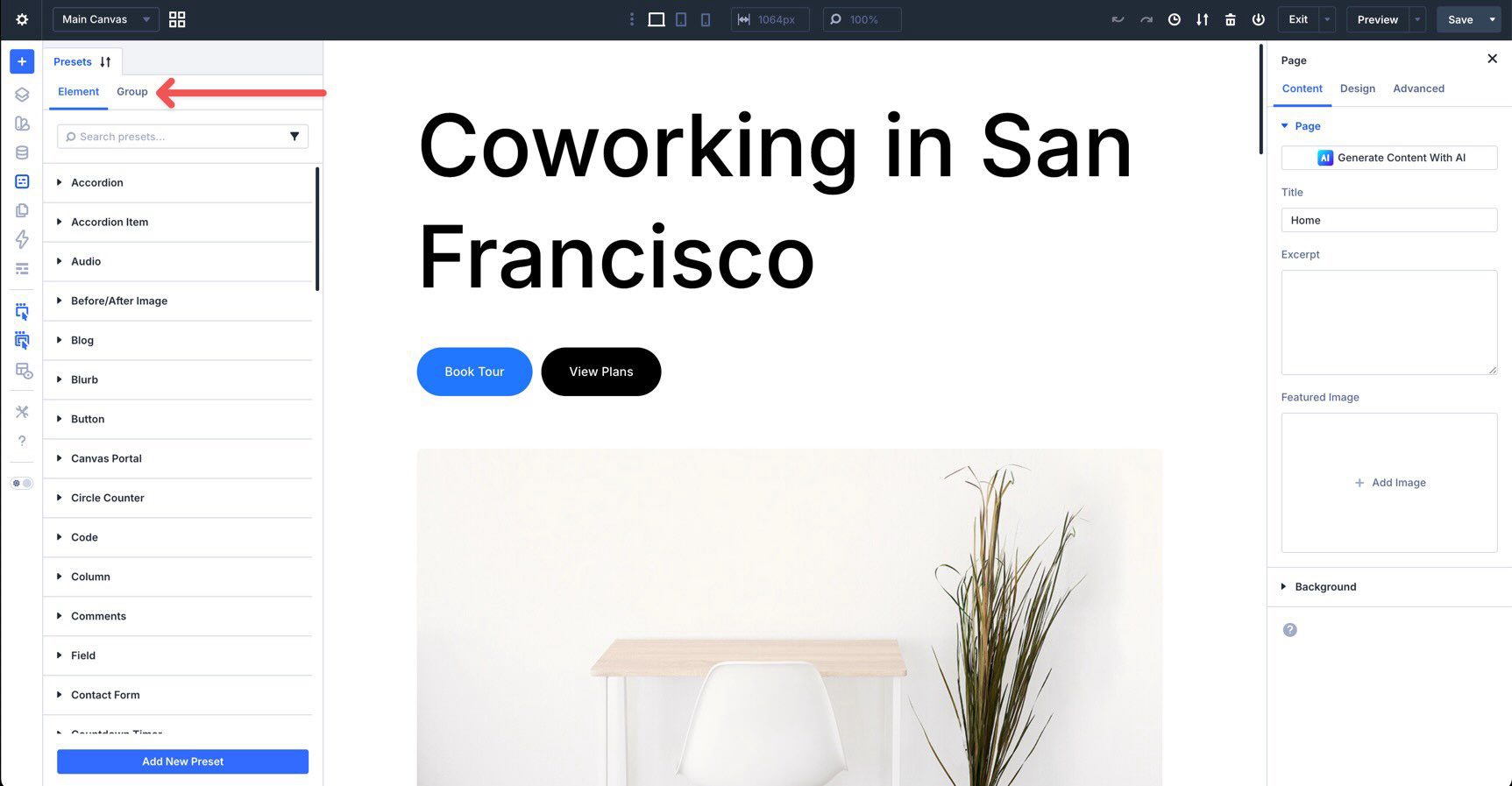 Preset Manager interface in Divi 5