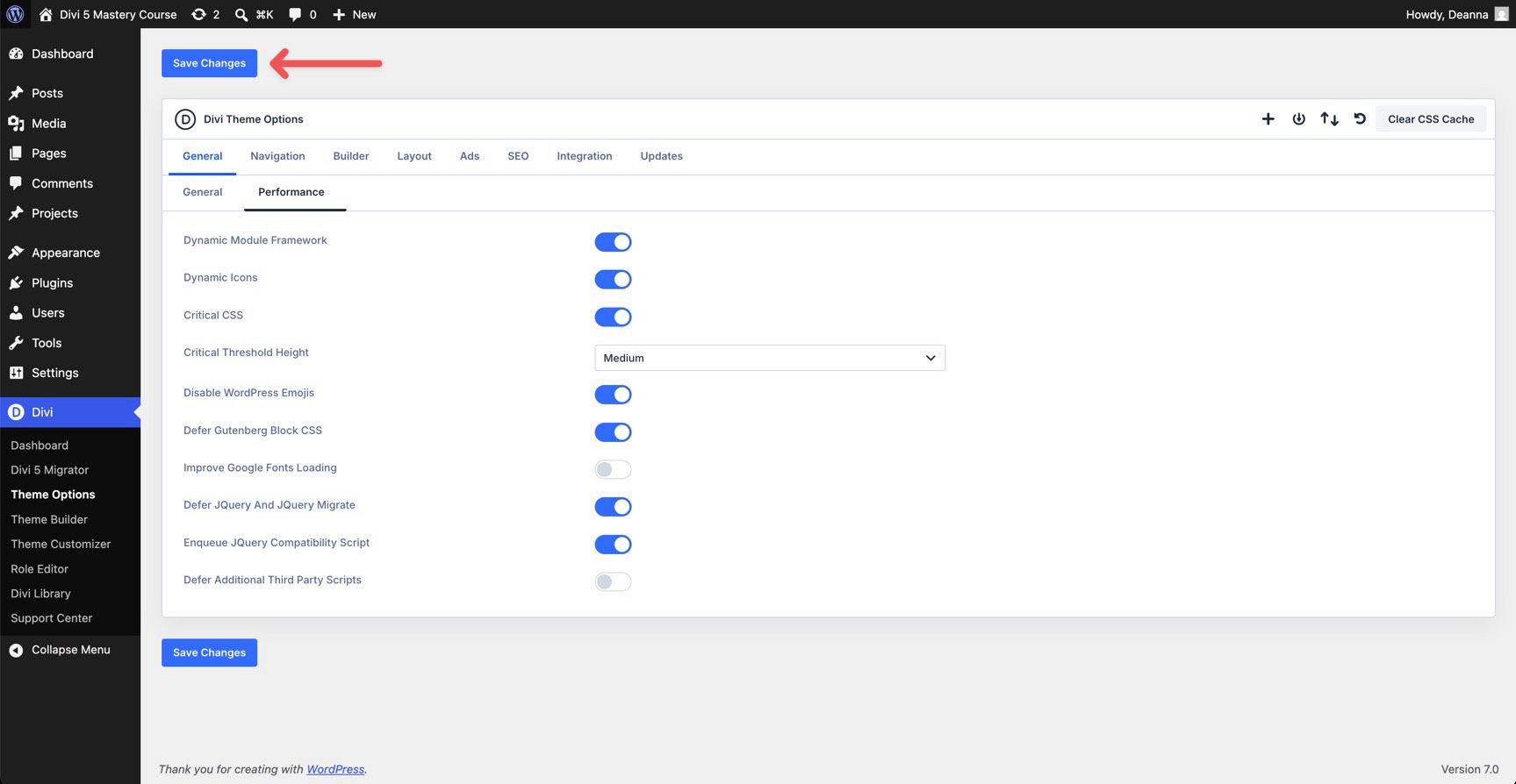 Save Divi 5 Theme Options