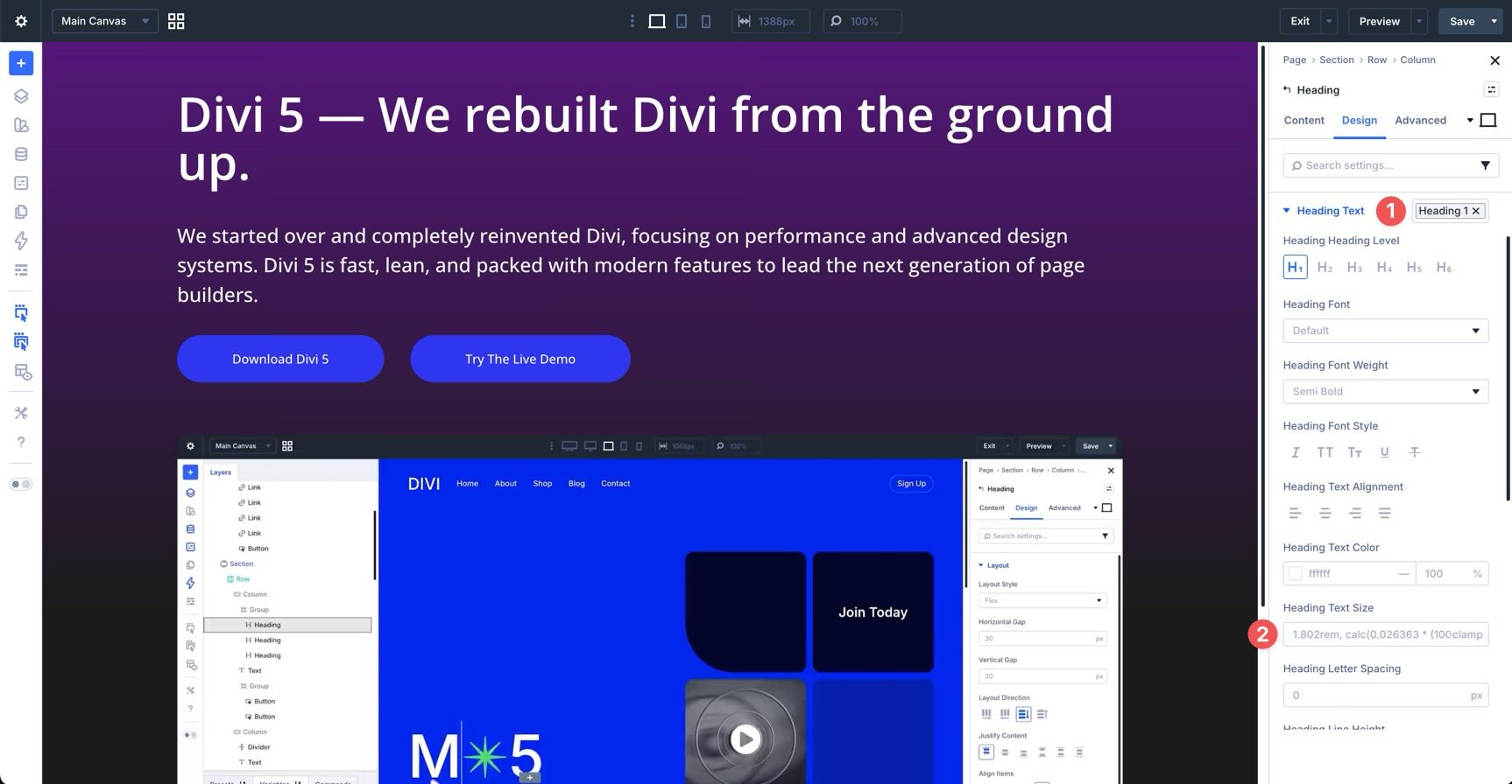 Variables and presets in Divi 5