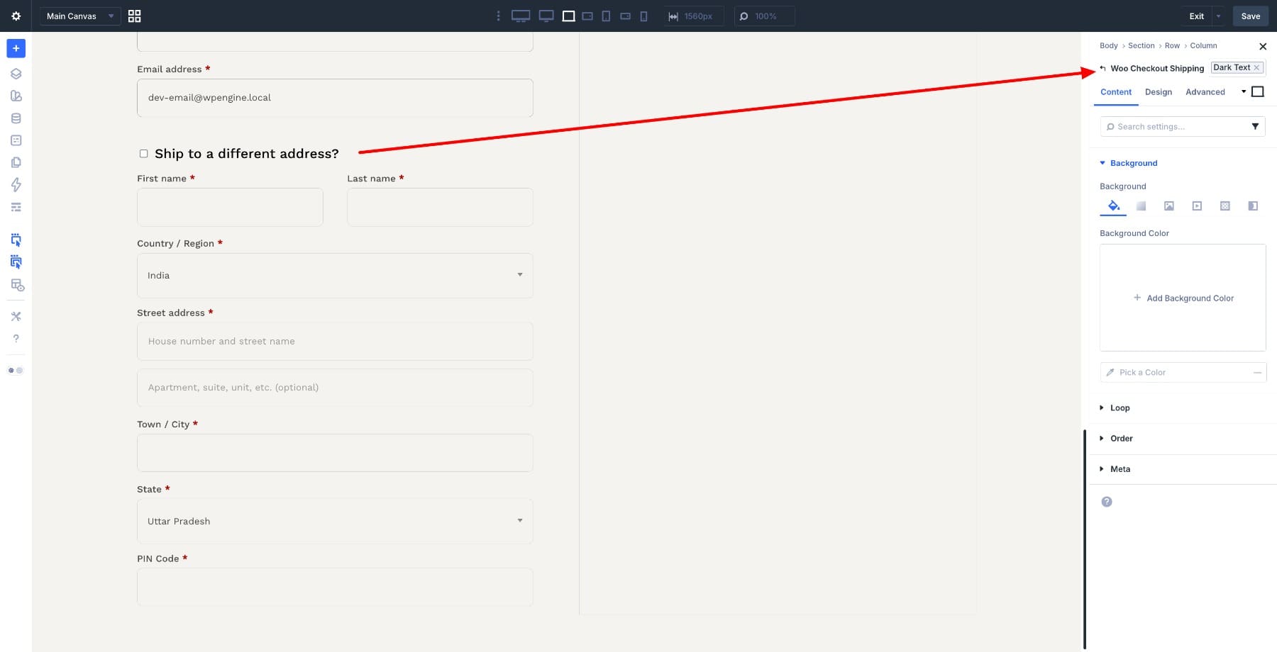 Woo Checkout Shipping module in Divi 5