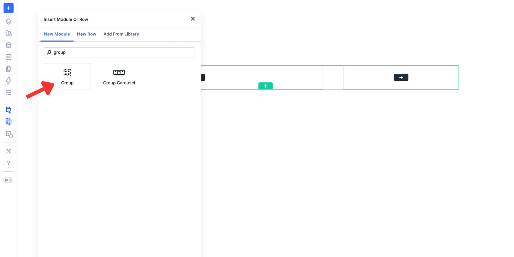 add a group module below the cart page heading in divi 5