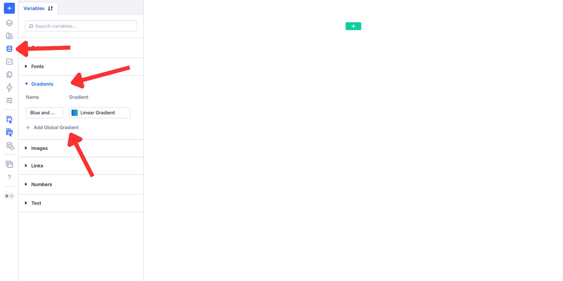 Adding a new Gradient Variable in the Divi 5 Variable Manager