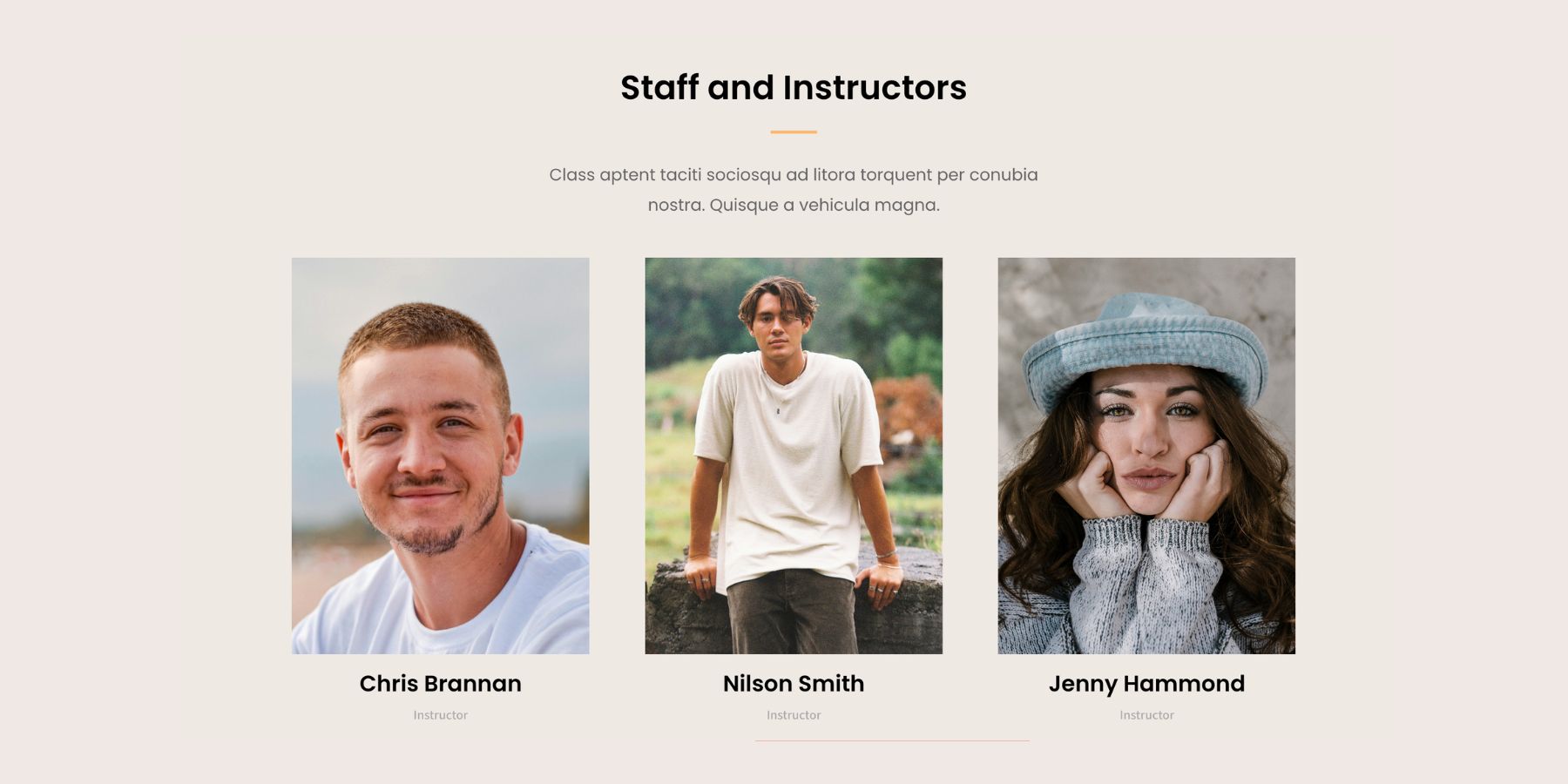 Properly cropped images creating a more consistent staff section layout