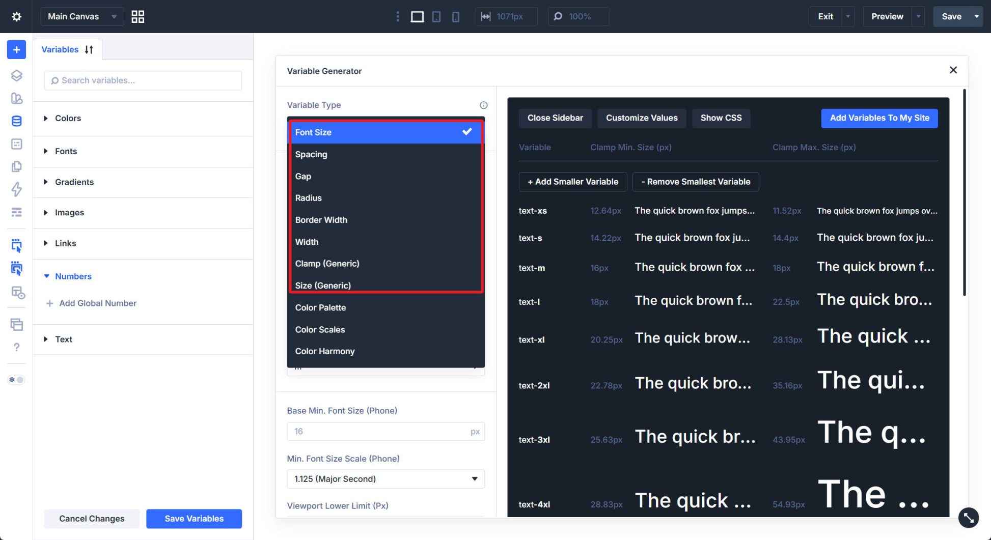 Creating A Fluid Responsive Sizing System With Divi 5's Variable Generator