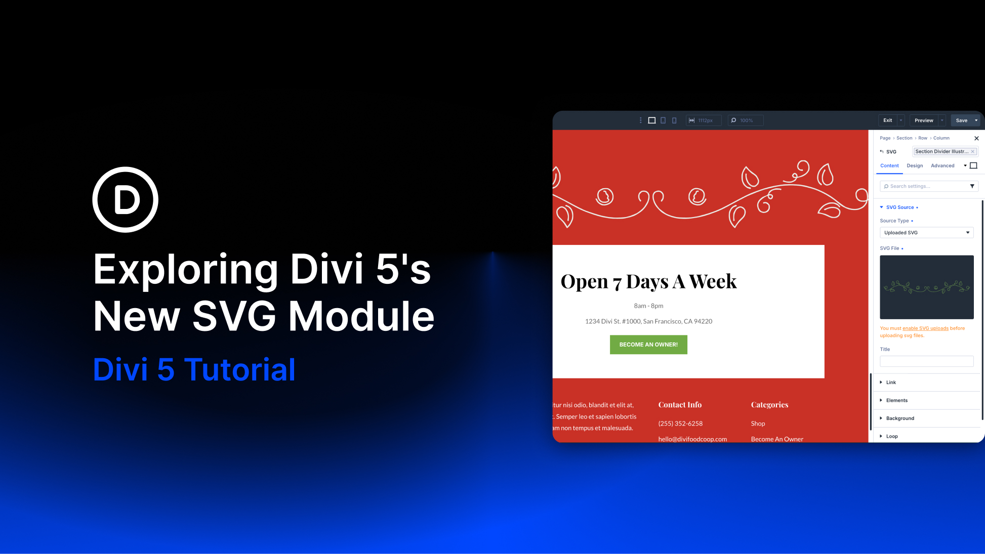 Exploring Divi 5’s New SVG Module
