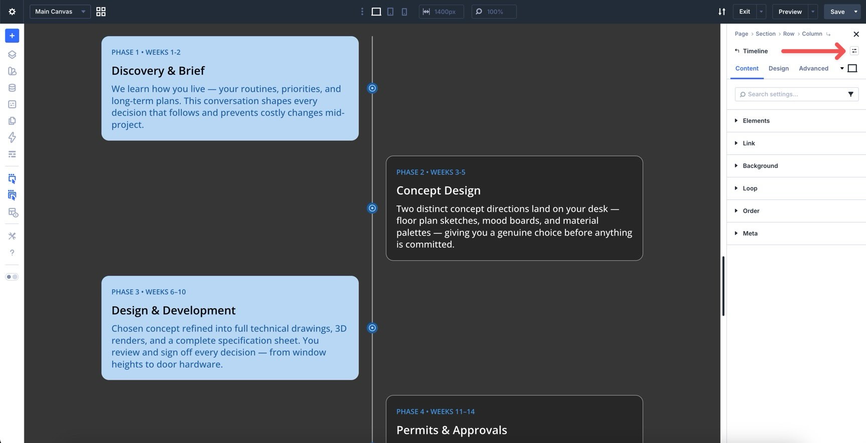 Assign Presets icon for the Divi 5 Timeline module