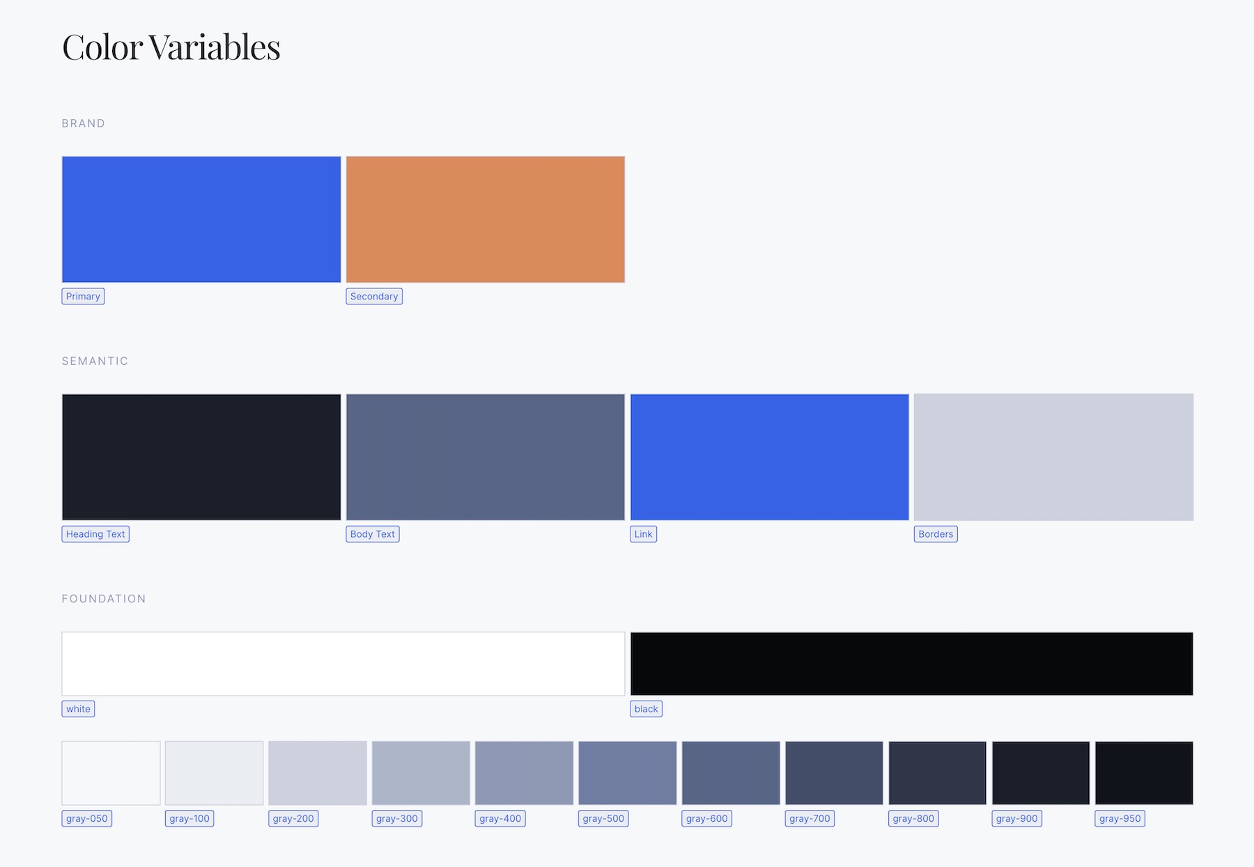 color variables