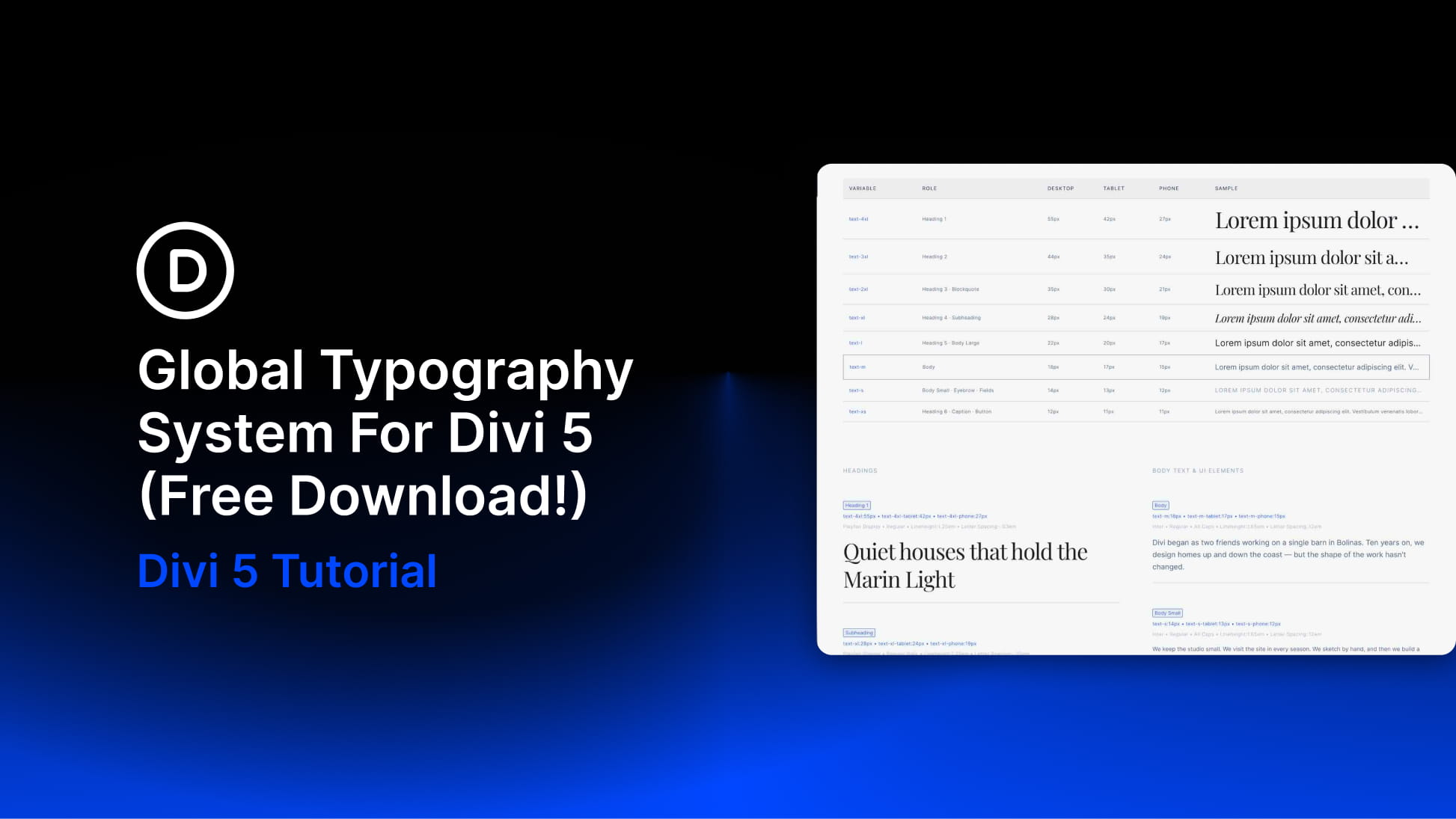 Global Typography System For Divi 5 (Free Download!)