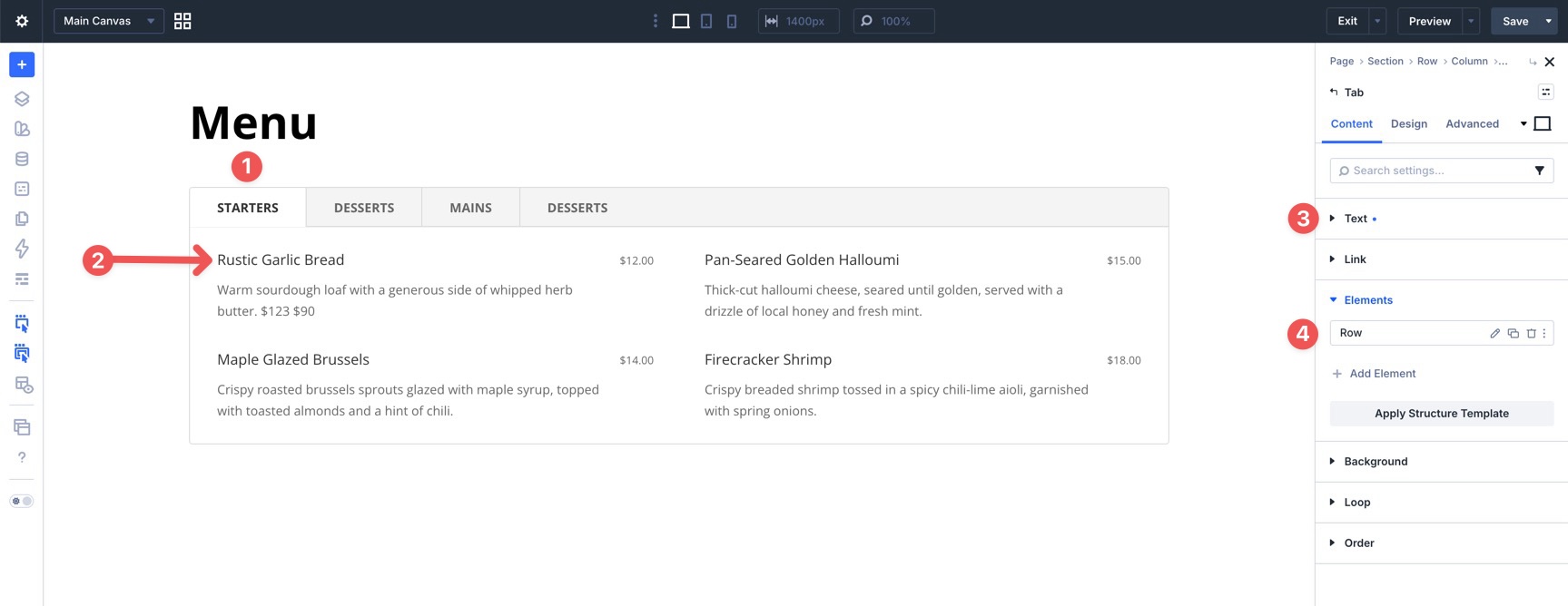 edit nested elements in Divi 5