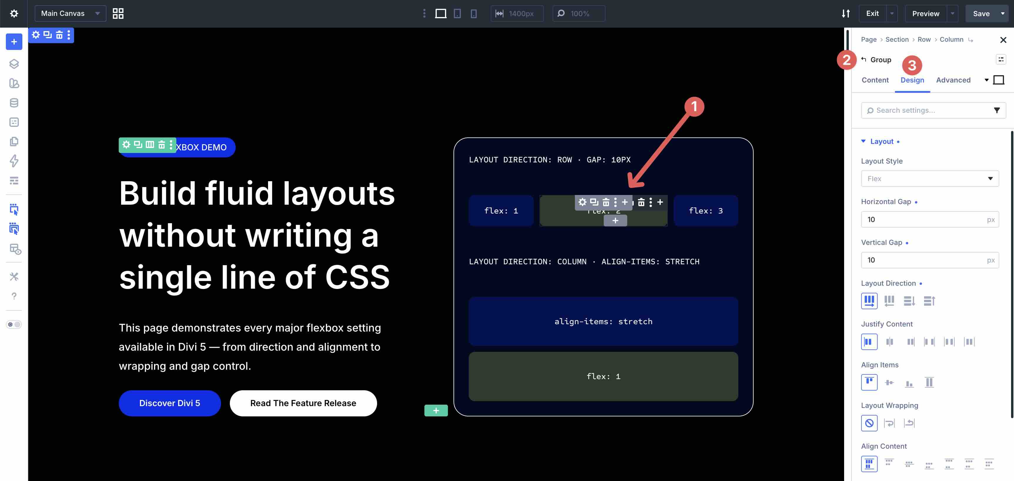 Flexbox on module groups