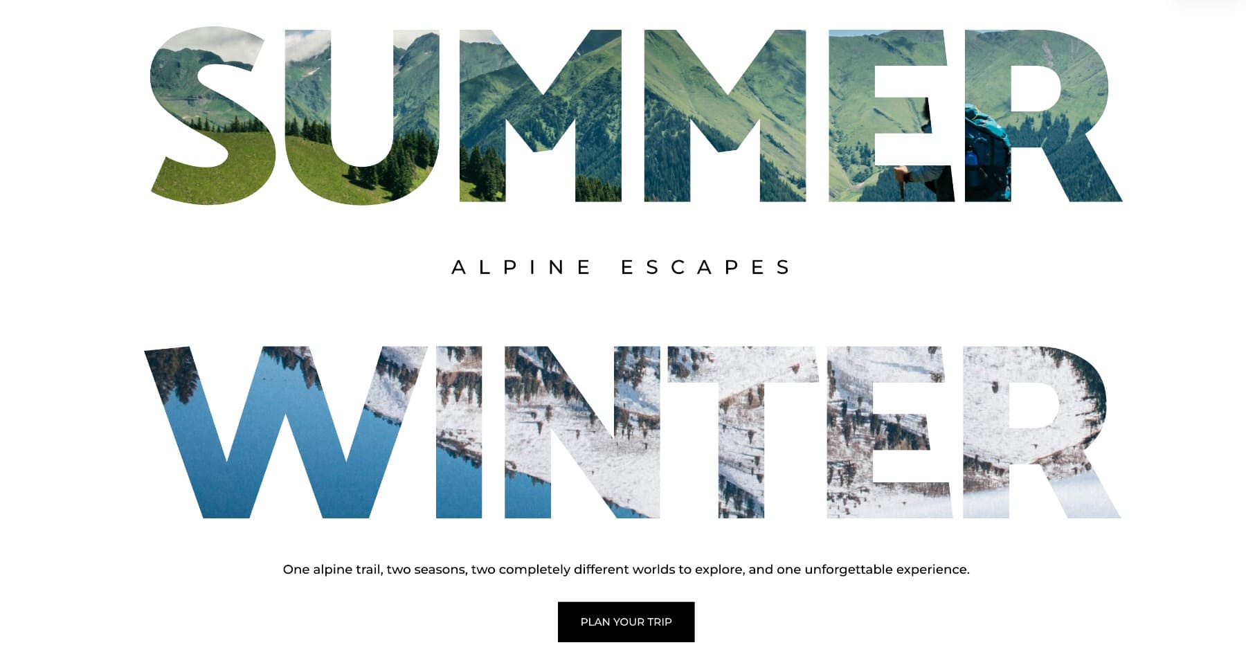 Travel heading using image fills inside editable text