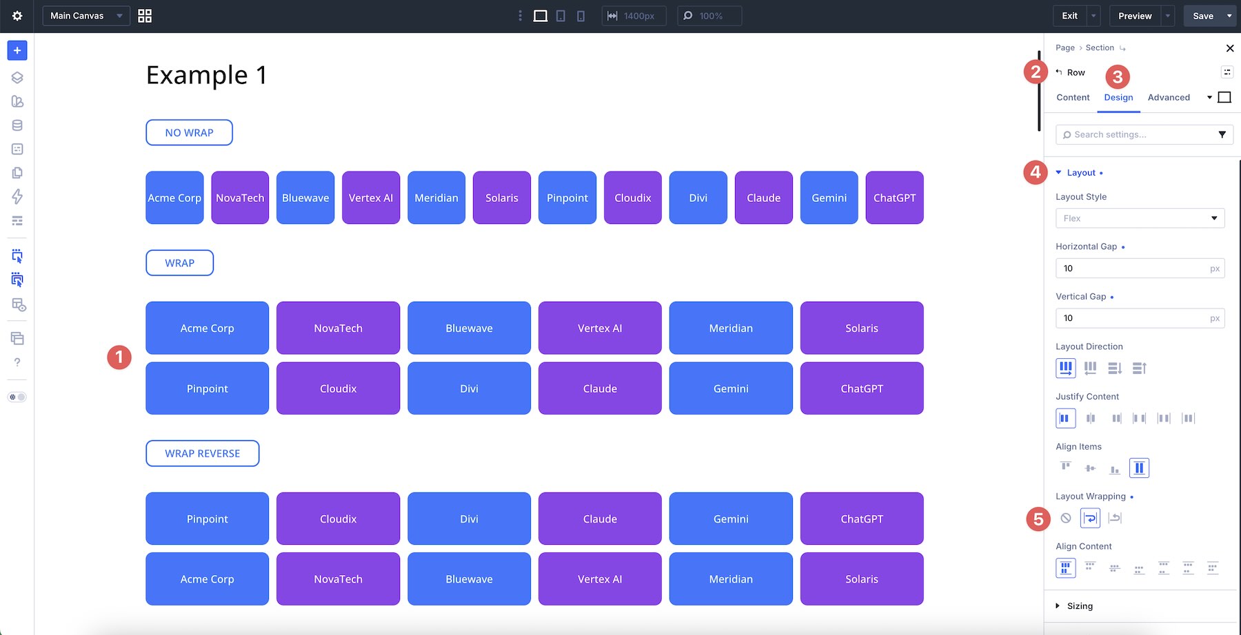 wrap in Divi 5