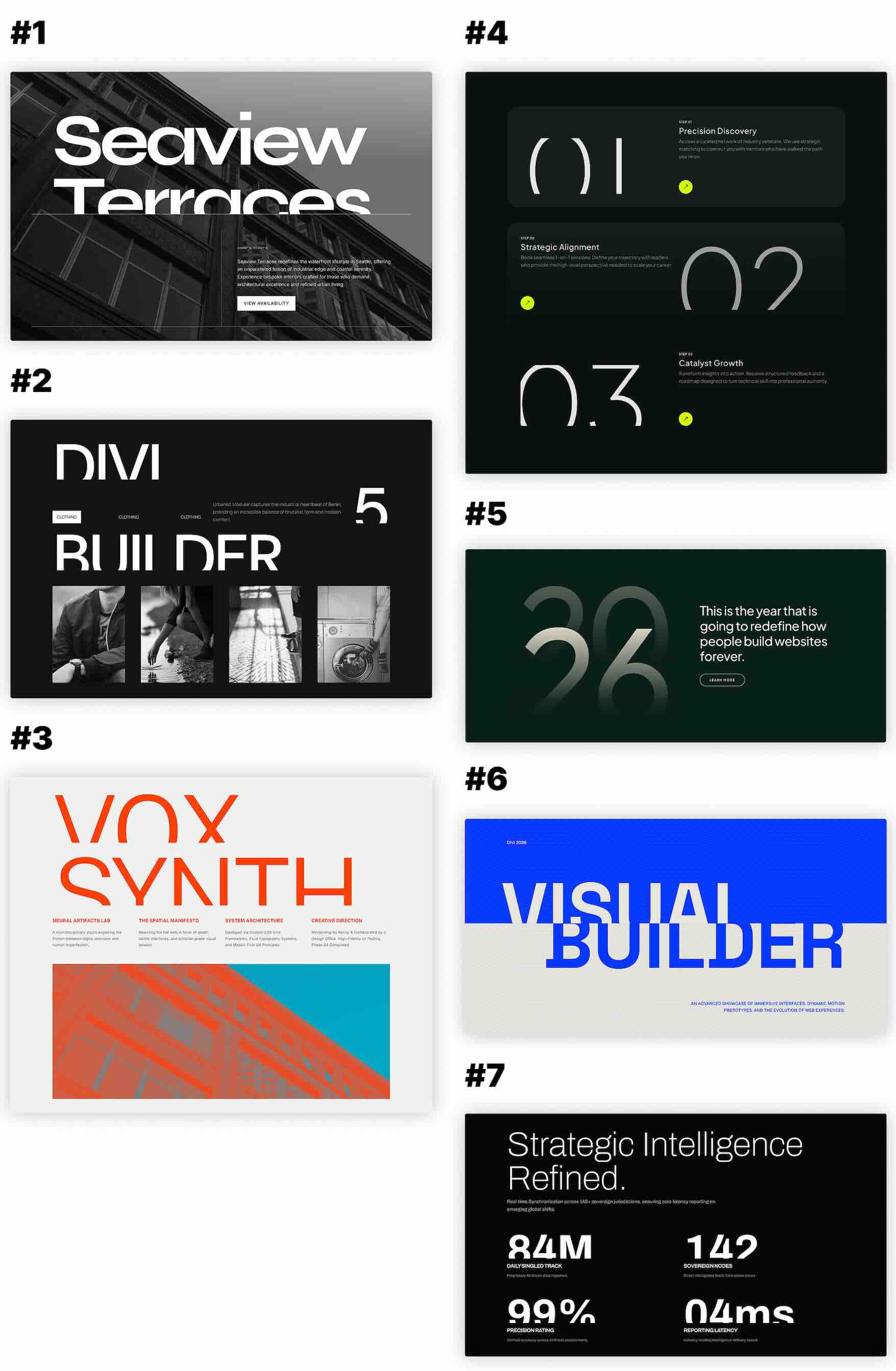 7 chopped text designs for Divi 5