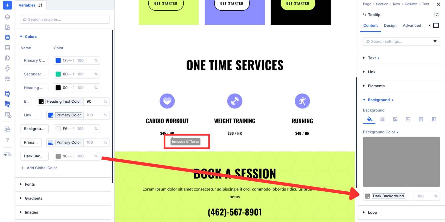 Using a Design Variable as a Tooltip background color in Divi 5