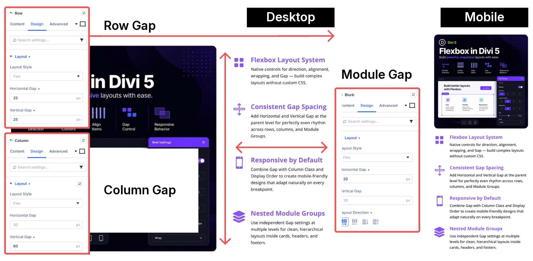 Gap example 3 settings