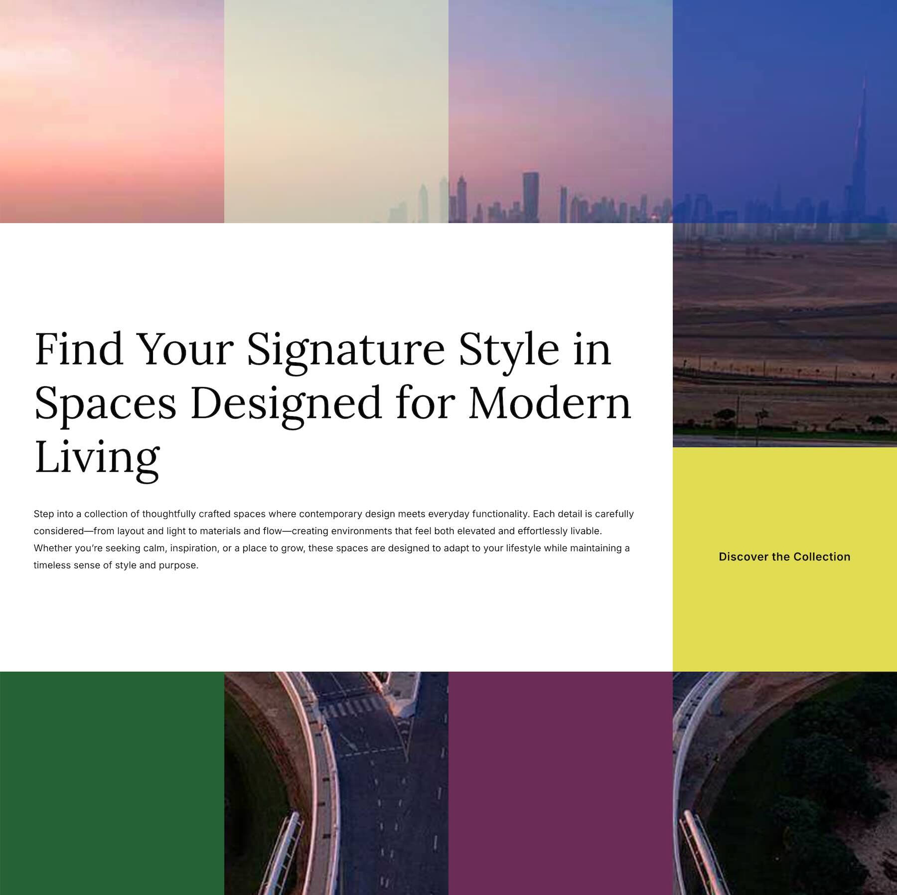 balance images with negative space