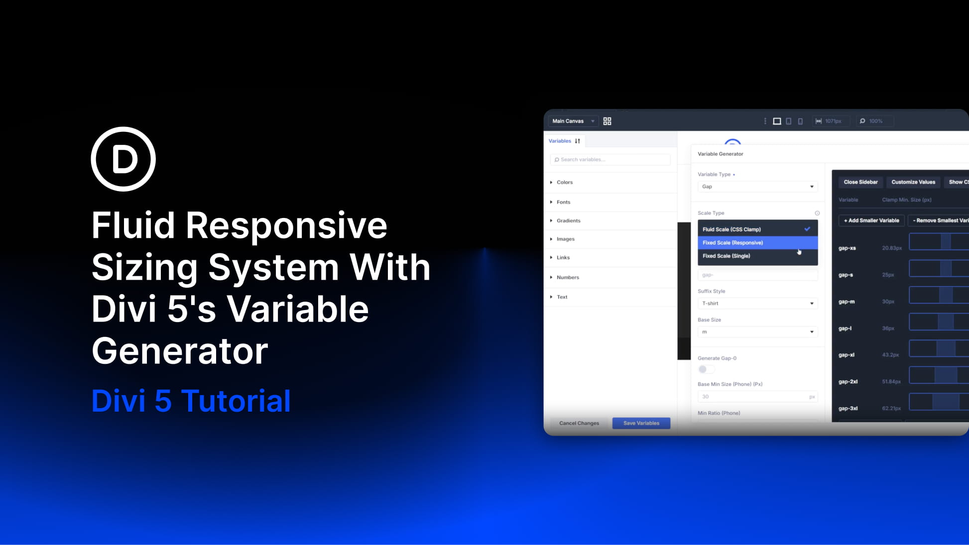 Creating A Fluid Responsive Sizing System With Divi 5’s Variable Generator
