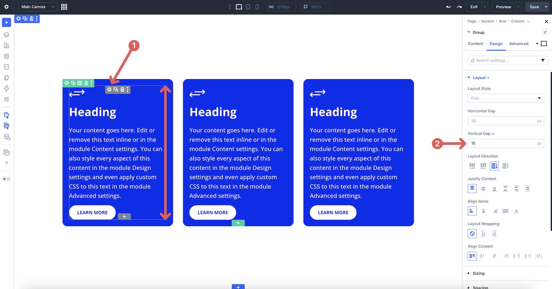 Gap in Module Groups