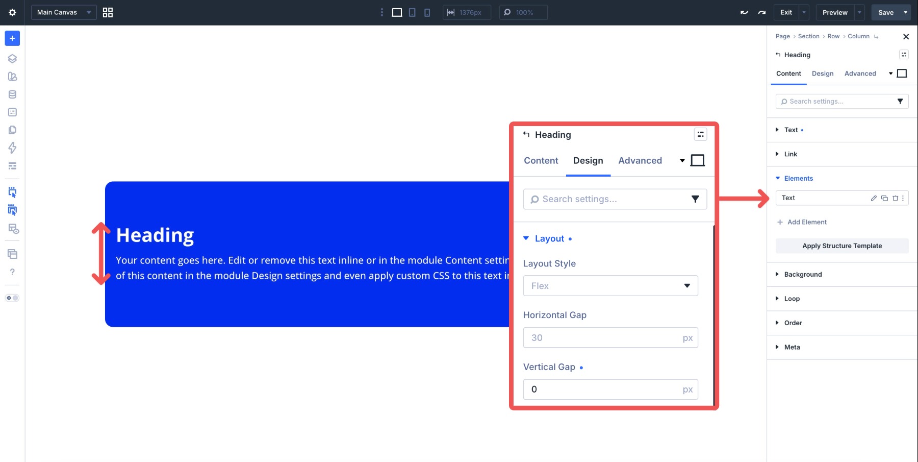 Gap in Nested Modules