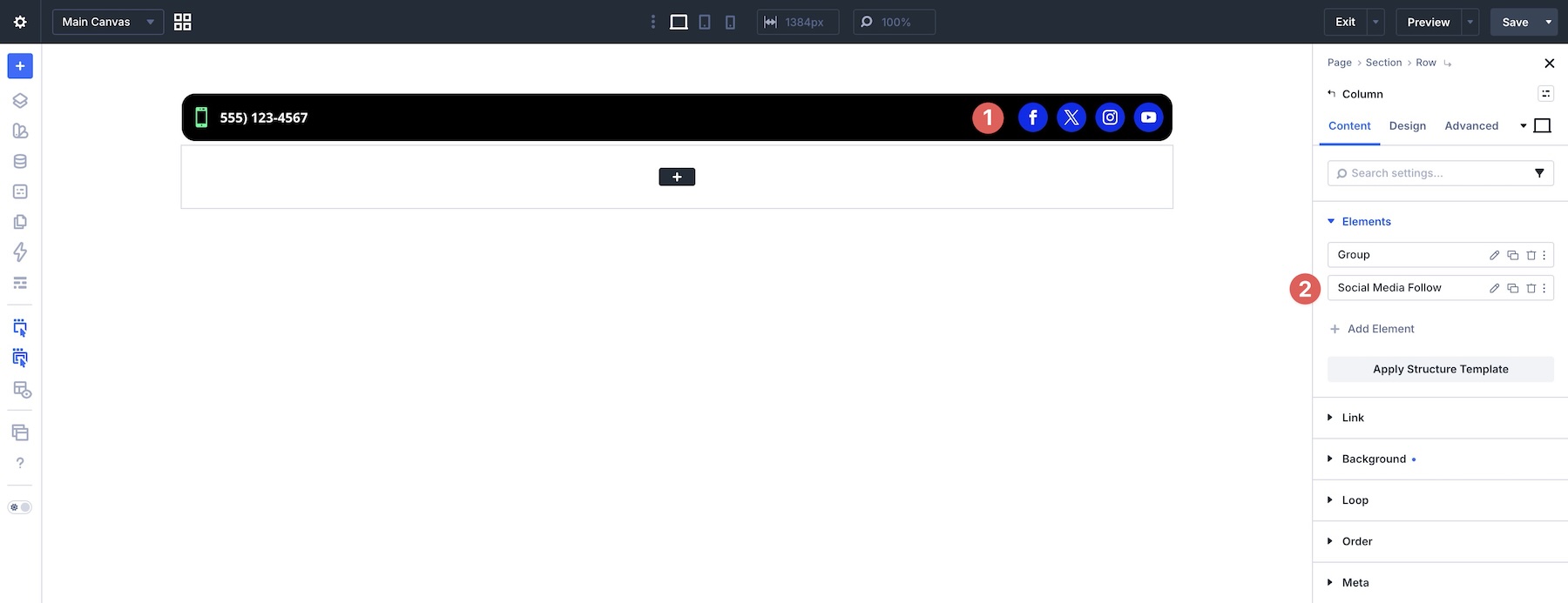 social media follow module