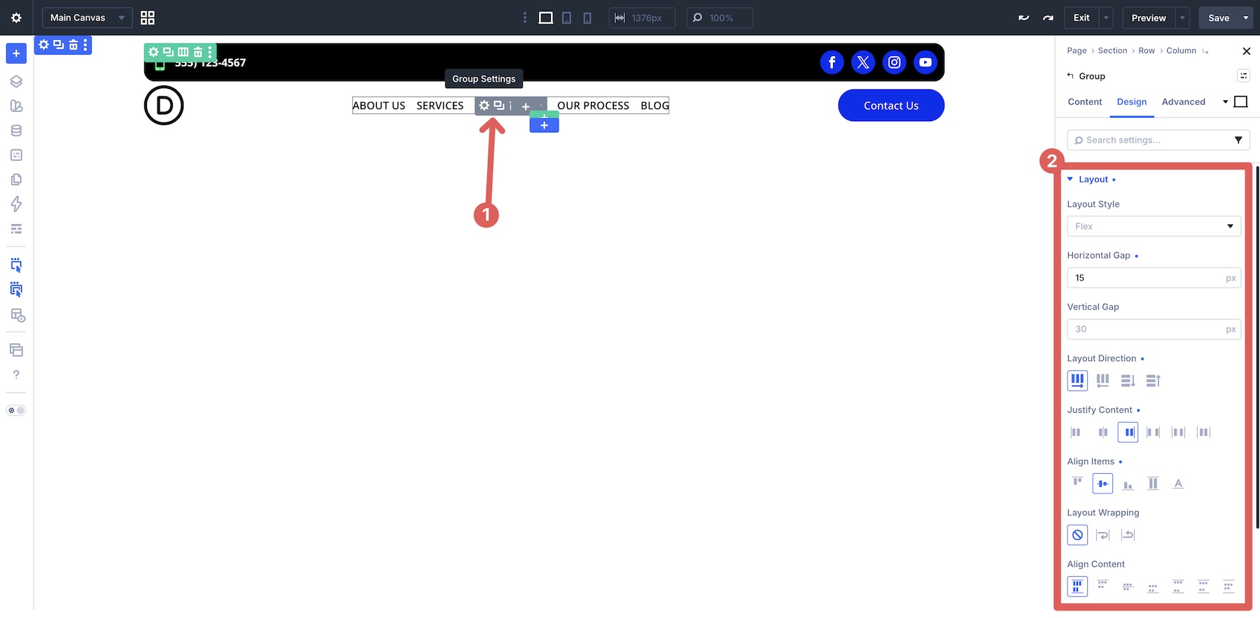 using module groups in Divi 5