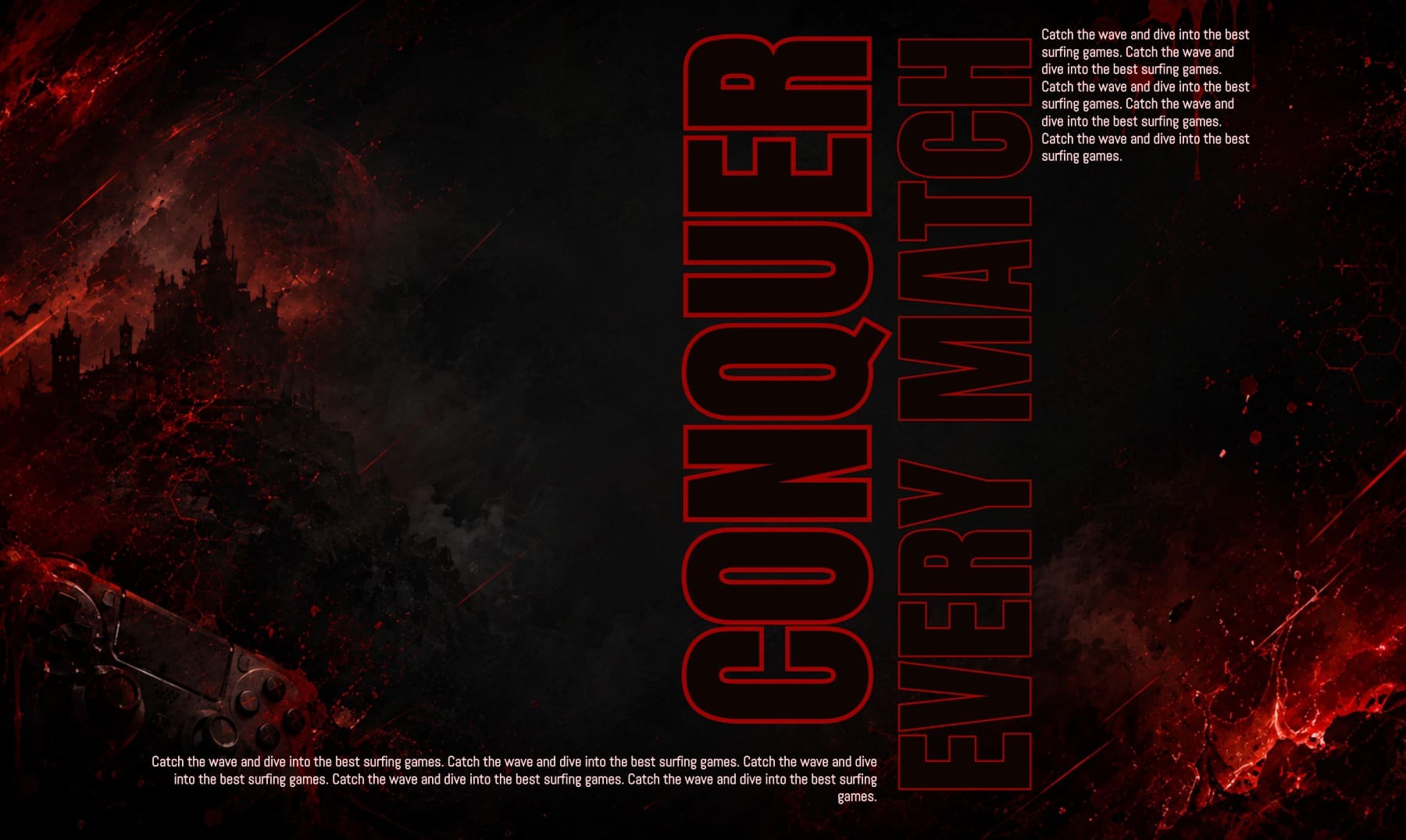 Vertical text header design built in Divi 5