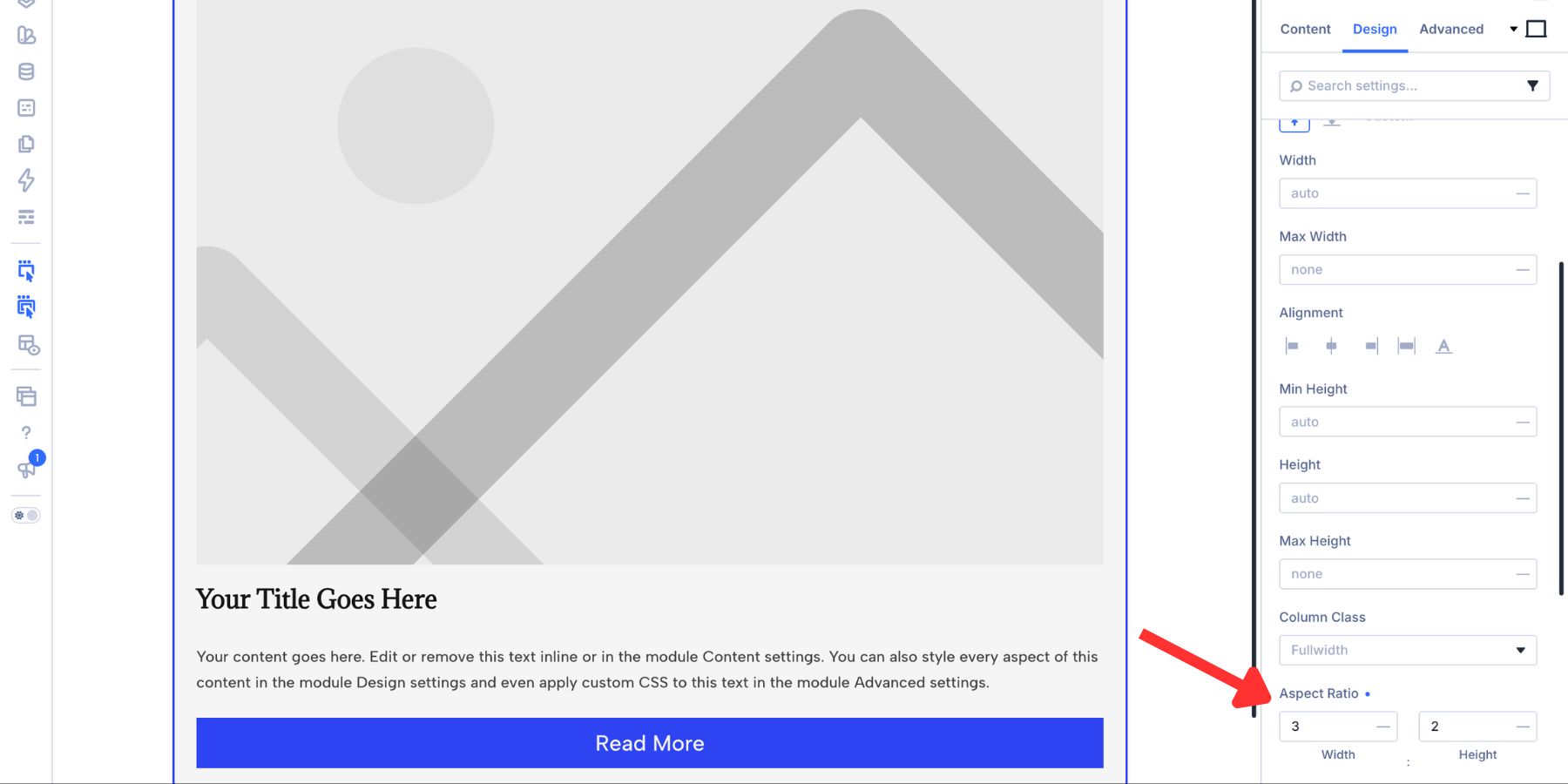 Applying an Aspect Ratio to a Loop image in Divi 5