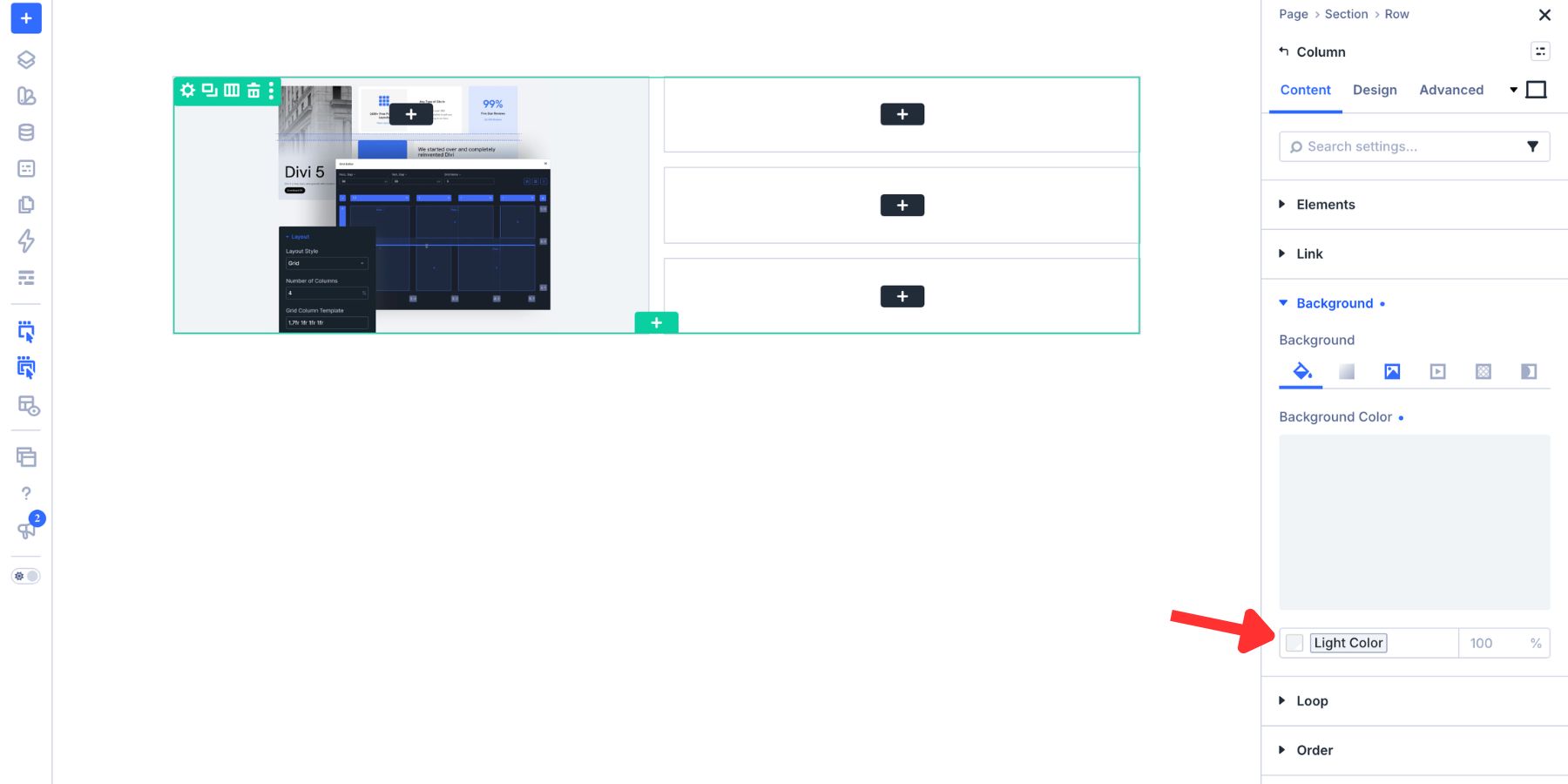 Matching the Column background color to its background image