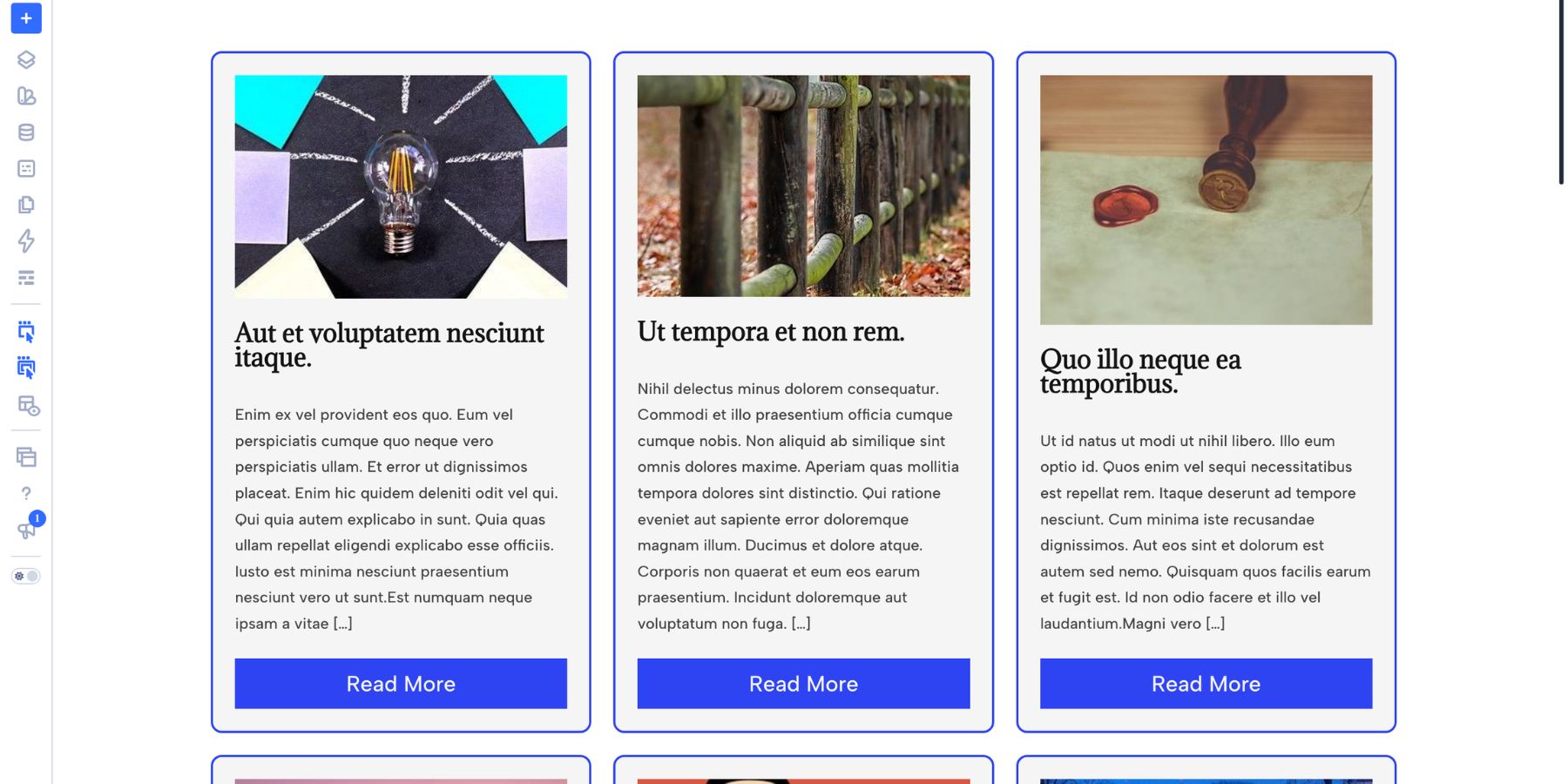 Three-column Loop Grid built with Divi 5