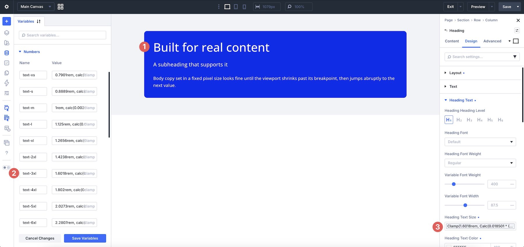 Design Variables in Divi 5