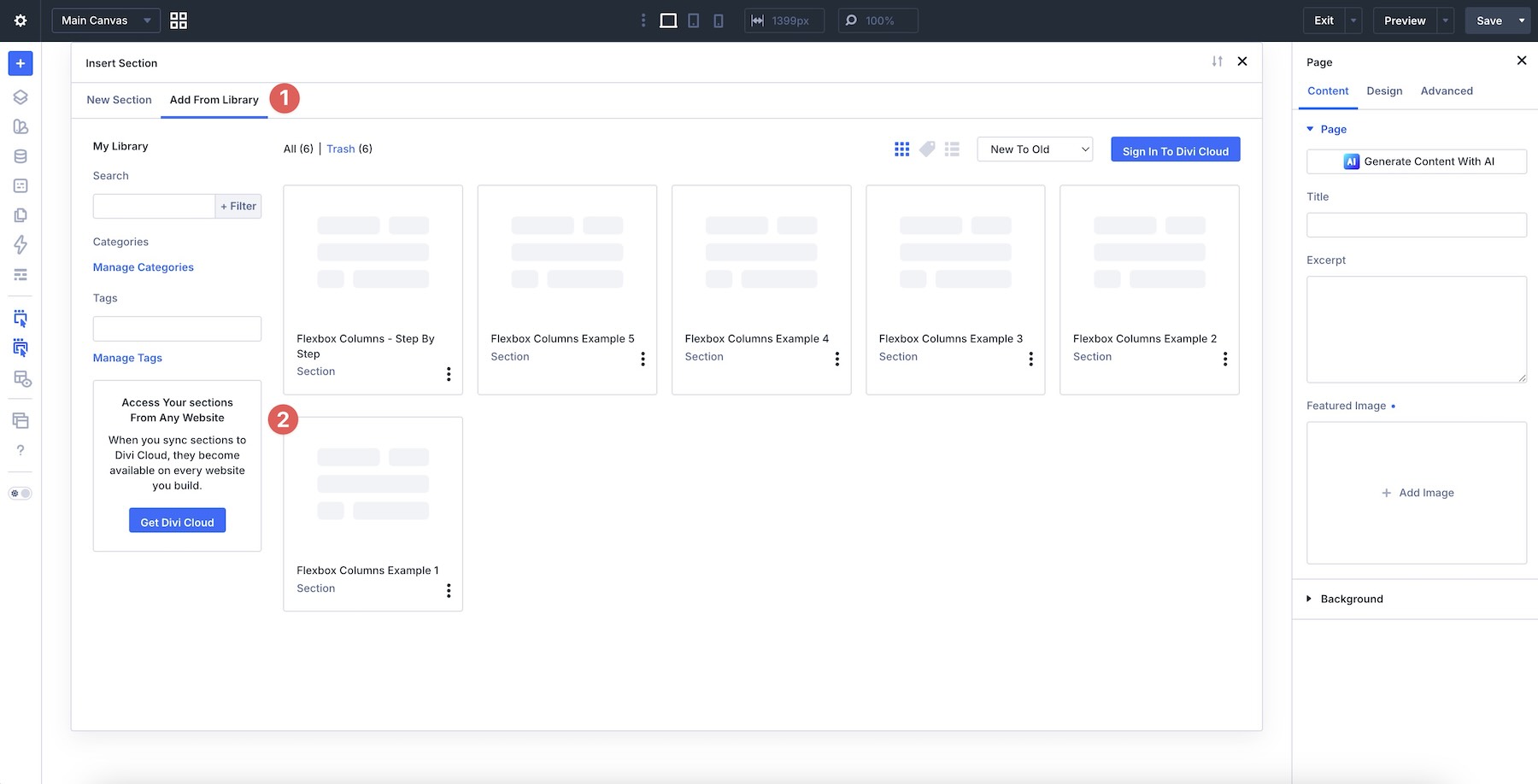 add layout to Visual Builder