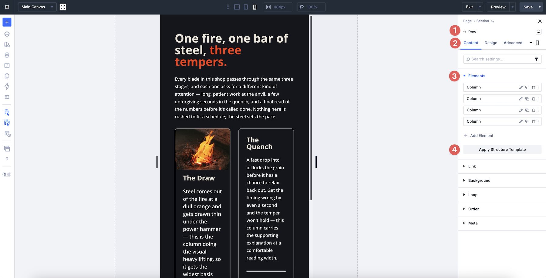 apply a Structure Template in Divi 5