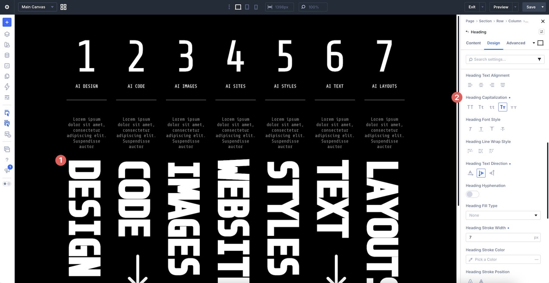 Capitalization options in Divi 5