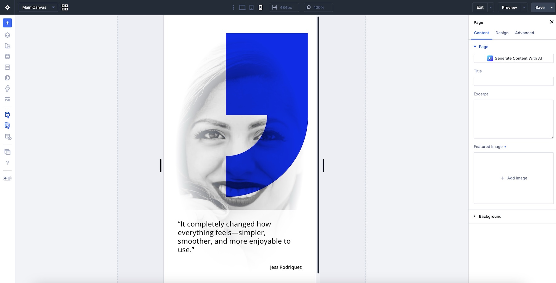 check the layout on mobile