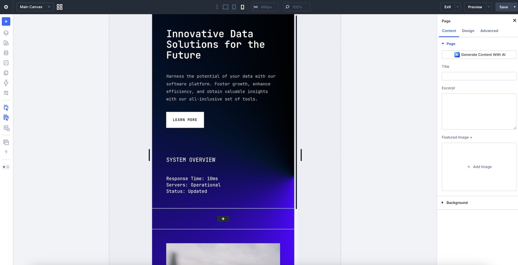 check the layout on mobile