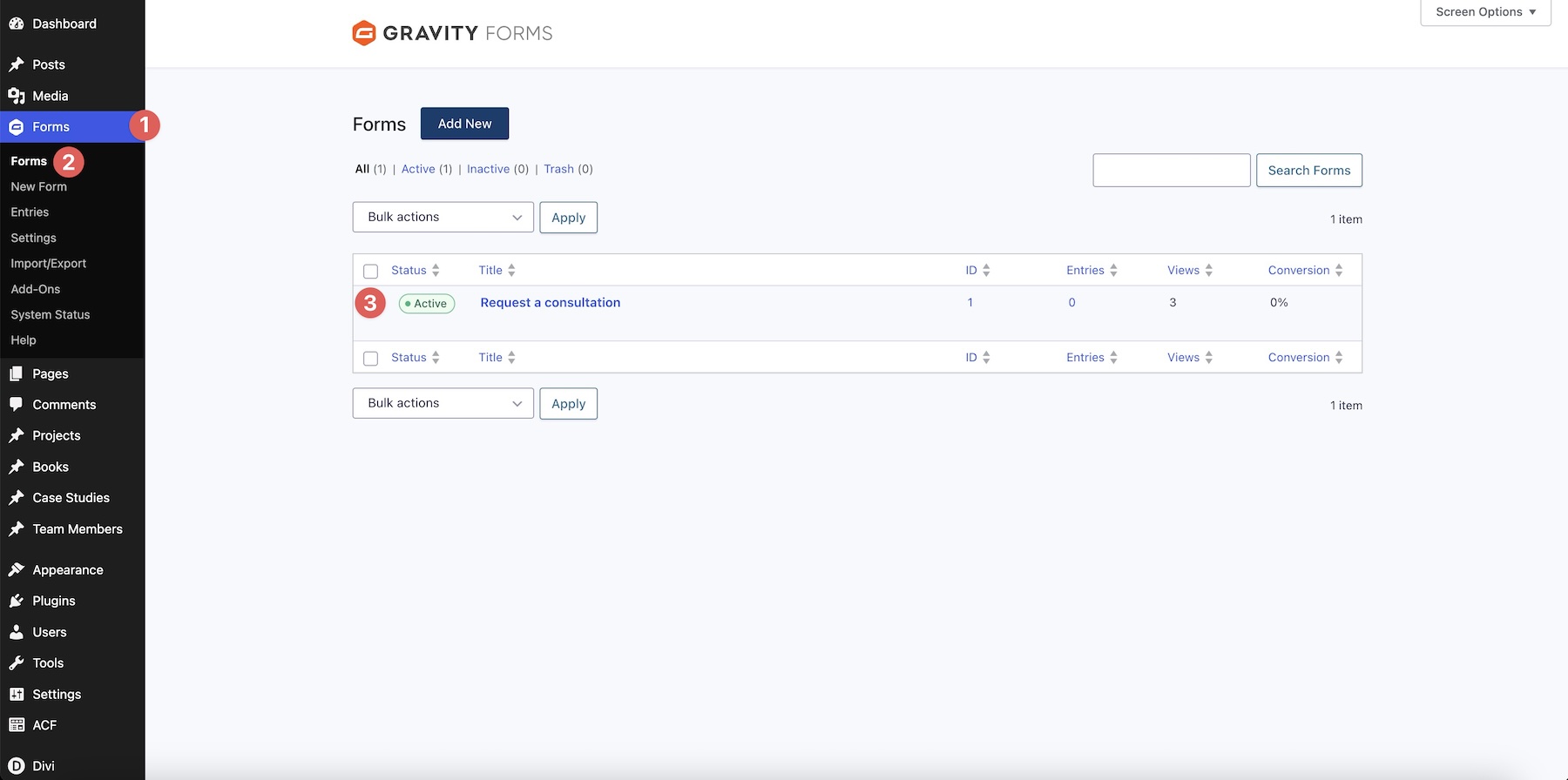 Create a Gravity Form
