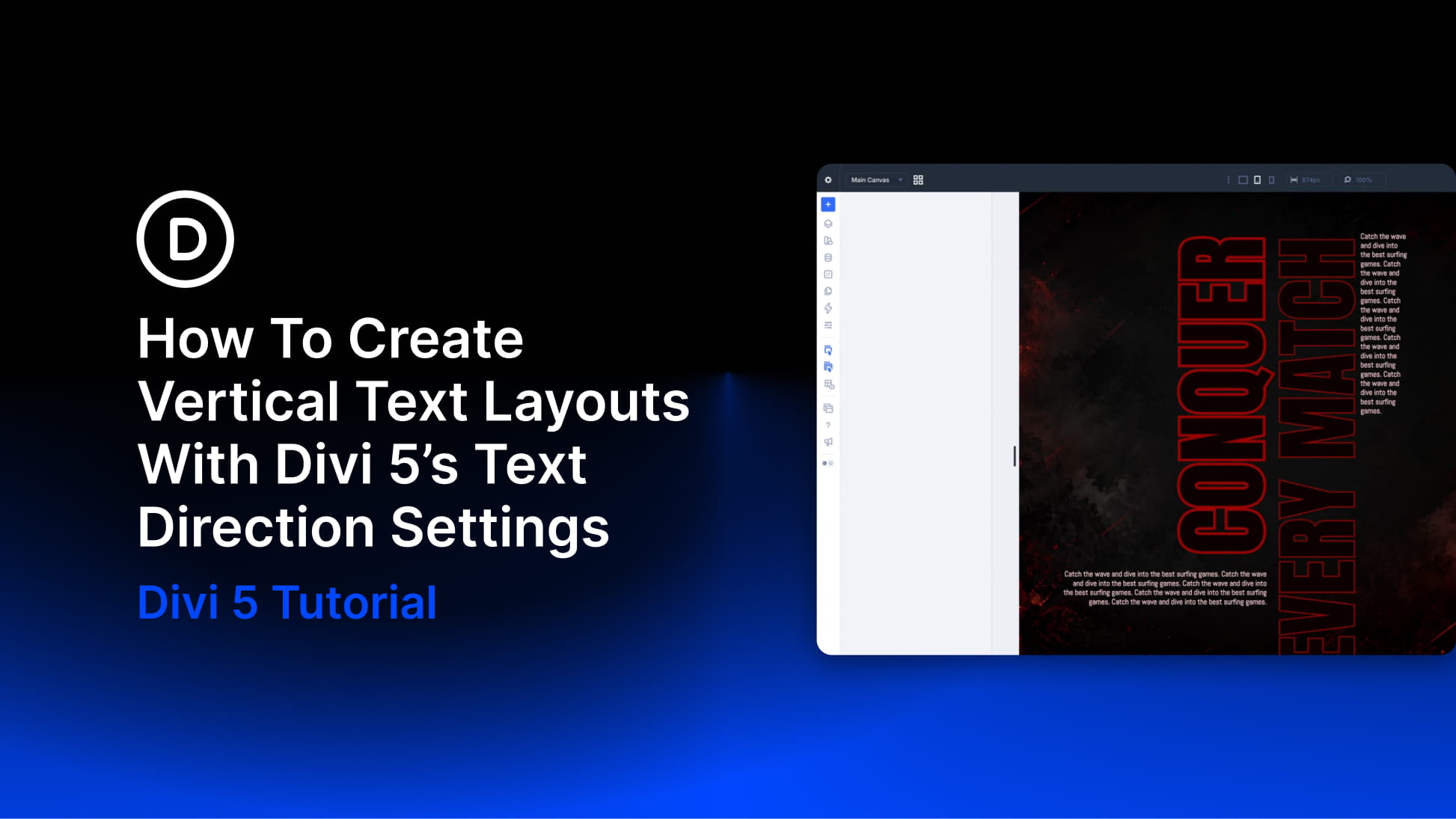 How To Create Vertical Text Layouts With Divi 5’s Text Direction Settings