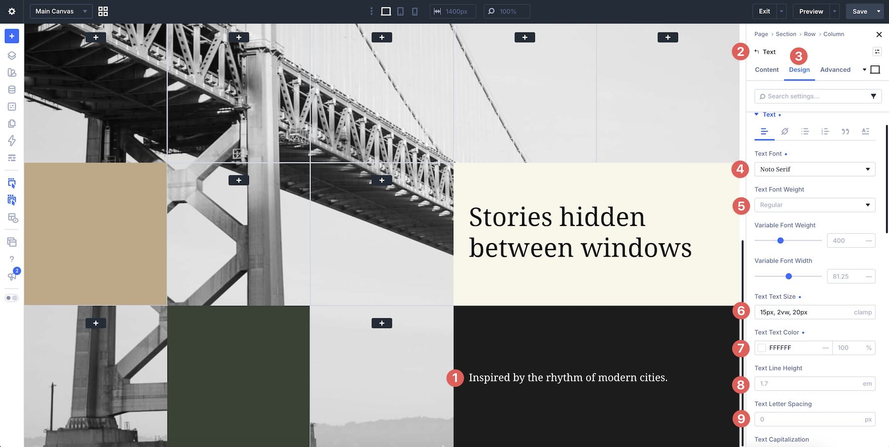 edit text styling in Divi 5